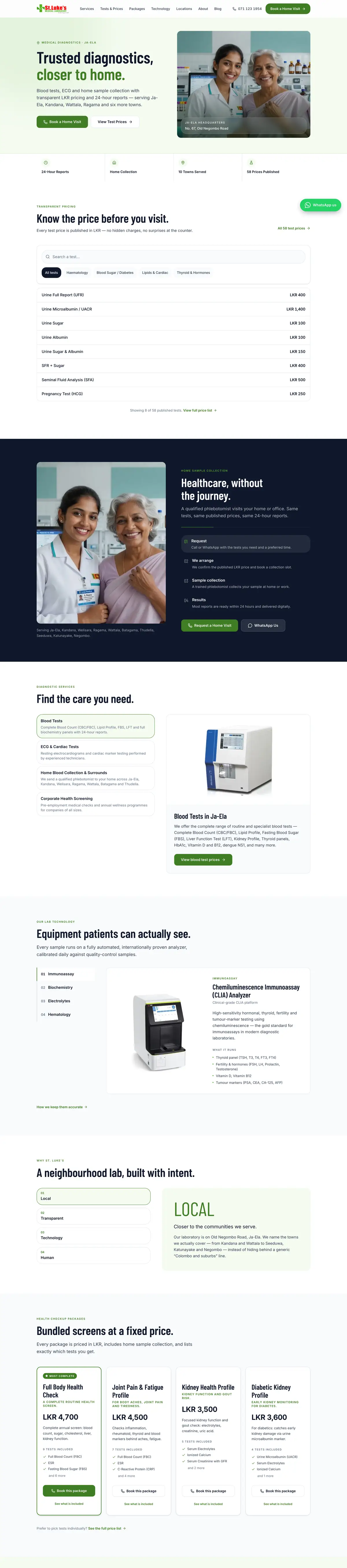 Full-length capture of stlukesmedilab.com