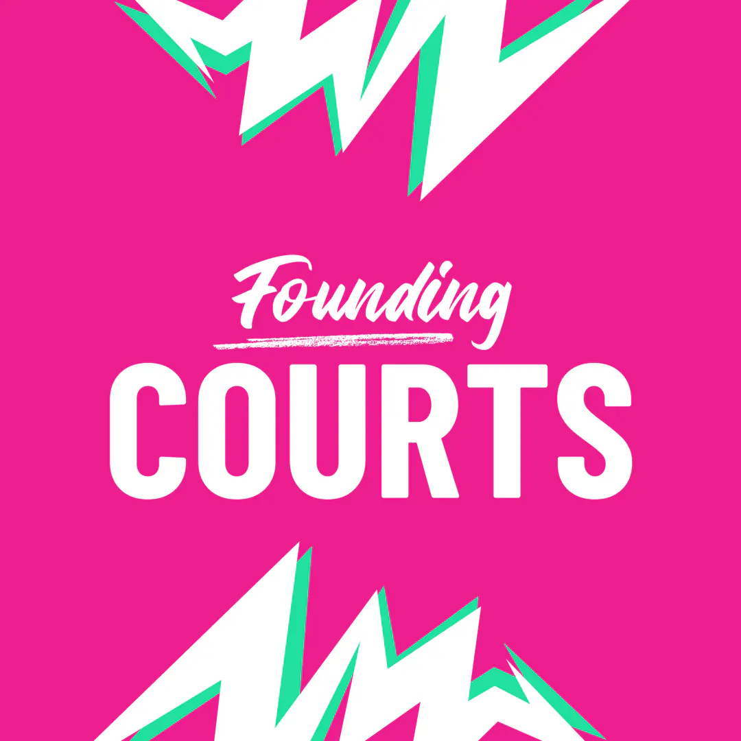 CricBook campaign post: Founding courts, magenta